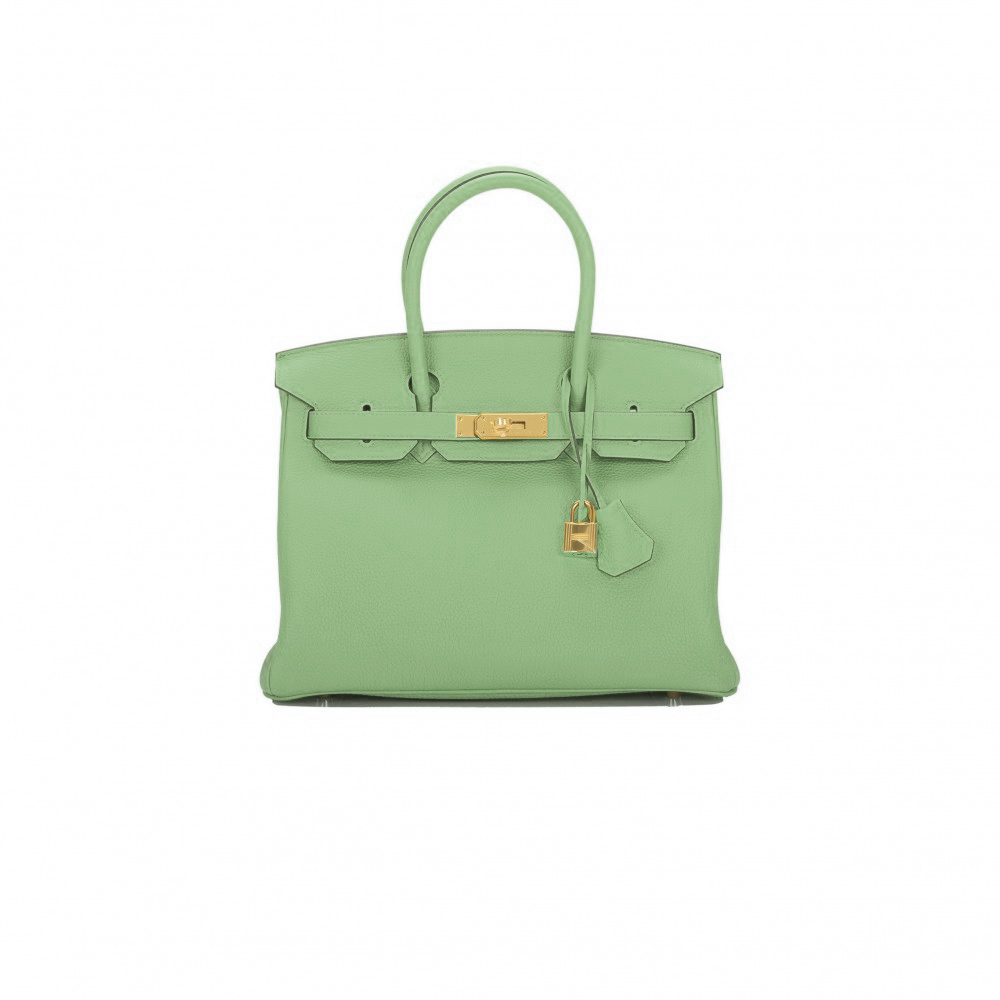 HERMES VERT CRIQUET TOGO BIRKIN 30 GOLD HARDWARE 265317 (30*22*16cm)